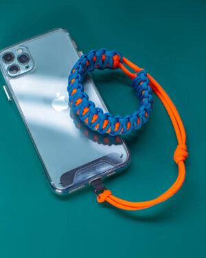 Premium Phone Strap Orange Teal + Adaptador