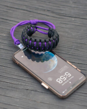 Premium Phone Strap Purple / Black + Adaptador