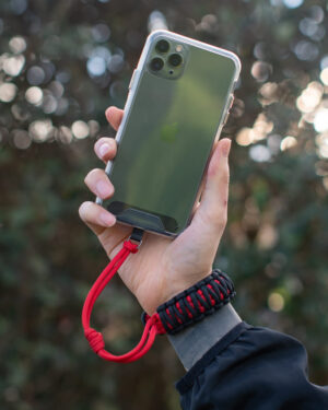 Premium Phone Strap Red / Black + Adaptador