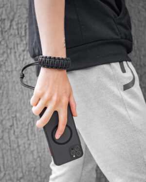 Premium Phone Strap Black + Adaptador